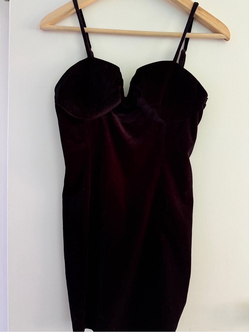 Forever 21 Black Velvet Bustier Mini Dress